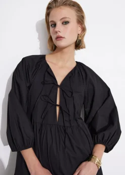 Fashion & Other Stories Robe Midi à Plusieurs Niveaux Avec Liens à Nouer