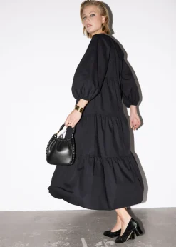 Fashion & Other Stories Robe Midi à Plusieurs Niveaux Avec Liens à Nouer