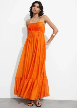 Cheap & Other Stories Robe Midi à Volant Orange