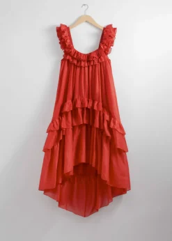 Cheap & Other Stories Robe Midi à Volants Sur Plusieurs Niveaux