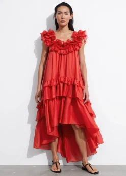 Cheap & Other Stories Robe Midi à Volants Sur Plusieurs Niveaux