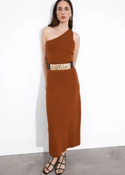 Best & Other Stories Robe Midi Asymétrique Marron