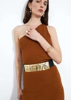 Best & Other Stories Robe Midi Asymétrique Marron