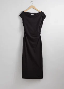 Discount & Other Stories Robe Midi Asymétrique