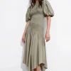 Fashion & Other Stories Robe Midi Asymétrique à Smocks