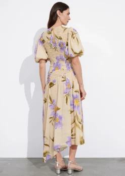 Fashion & Other Stories Robe Midi Asymétrique à Smocks
