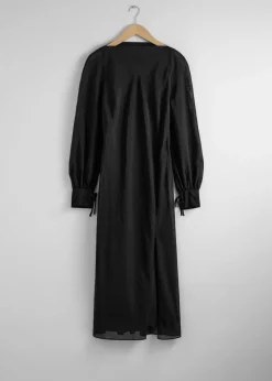 Hot & Other Stories Robe Midi Avec Liens Aux Poignets Noir