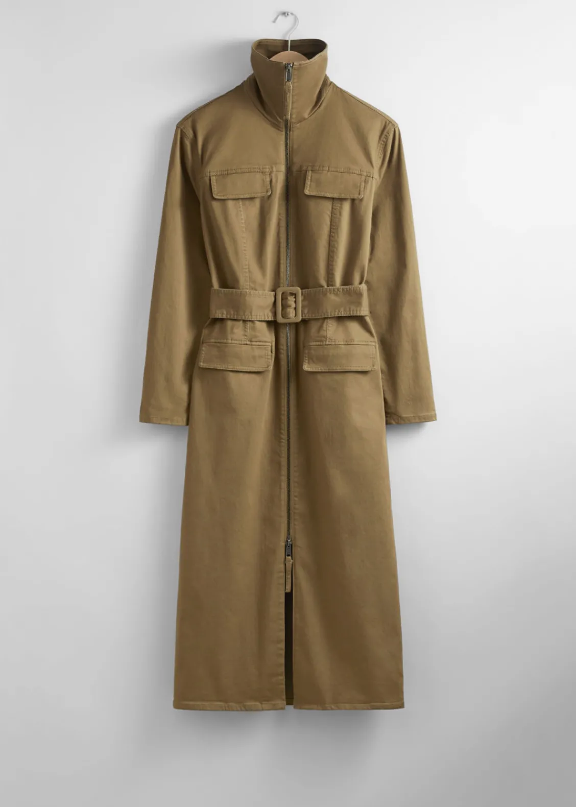 Store & Other Stories Robe Midi Ceinturée De Style Utilitaire