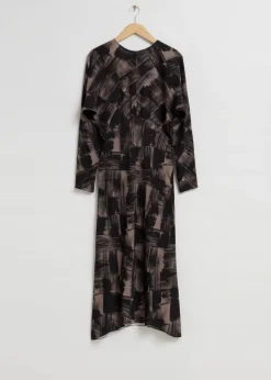 Store & Other Stories Robe Midi Coupée En Biais