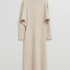New & Other Stories Robe Midi En Maille Beige