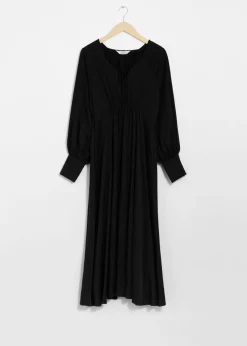 Hot & Other Stories Robe Midi En Satin à Encolure En V