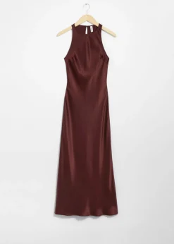 Fashion & Other Stories Robe Midi En Satin Sans Manches
