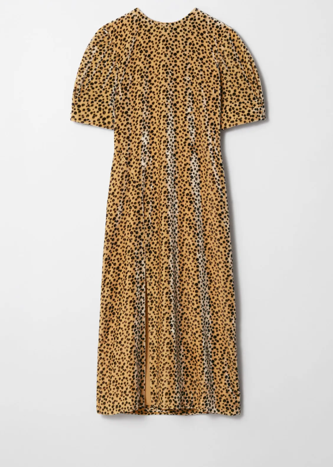Store & Other Stories Robe Midi Fendue En Velours Imprimé animal