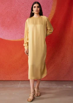 Store & Other Stories Robe Midi Fluide Jaune