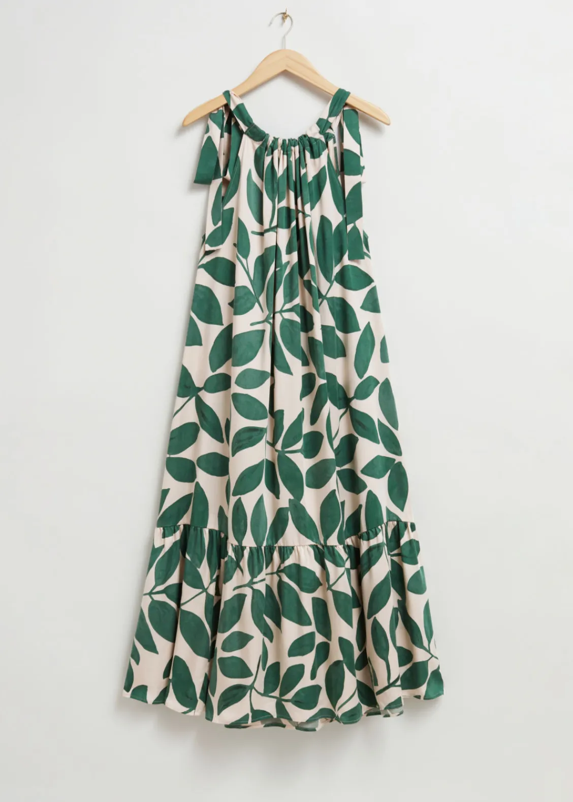New & Other Stories Robe Midi Froncée Sans Manches