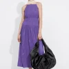 Flash Sale & Other Stories Robe Midi Froncée Sans Manches