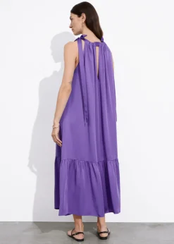 New & Other Stories Robe Midi Froncée Sans Manches