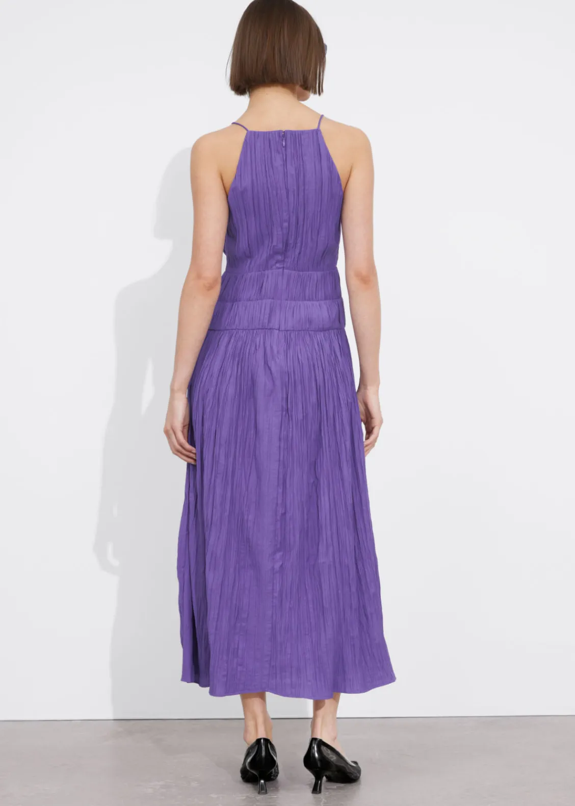 Flash Sale & Other Stories Robe Midi Froncée Sans Manches