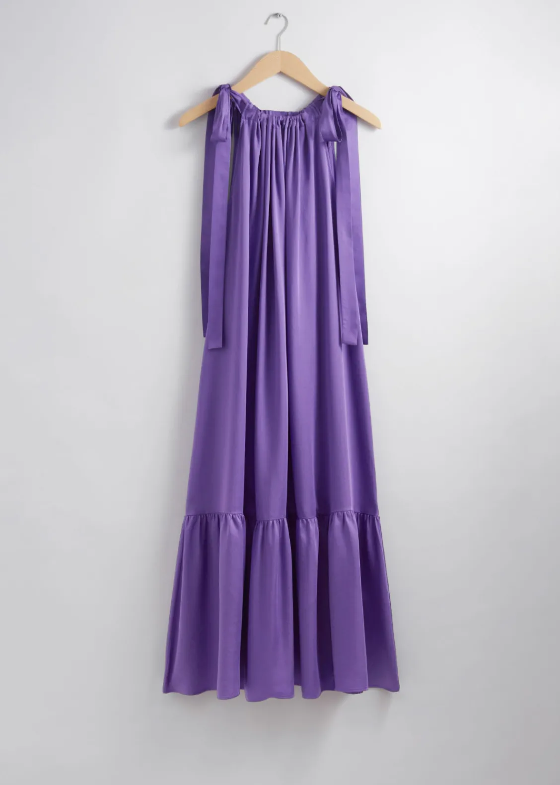 New & Other Stories Robe Midi Froncée Sans Manches