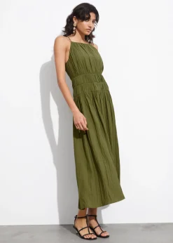 Flash Sale & Other Stories Robe Midi Froncée Sans Manches