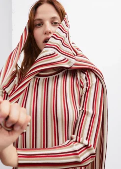 Sale & Other Stories Robe Midi Rayée Rayures rouges