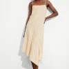 Clearance & Other Stories Robe Midi Texturée à Bretelles Couleur crème