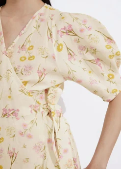 Shop & Other Stories Robe Portefeuille Midi En Lin
