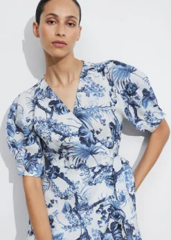 Shop & Other Stories Robe Portefeuille Midi En Lin