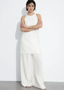 Discount & Other Stories Robe Trapèze En Lin