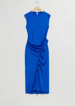 Flash Sale & Other Stories Robe Volantée Bleu vif