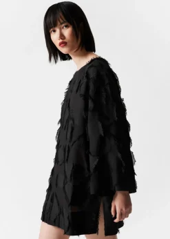 Cheap & Other Stories Robe-tunique Courte à Franges Noir