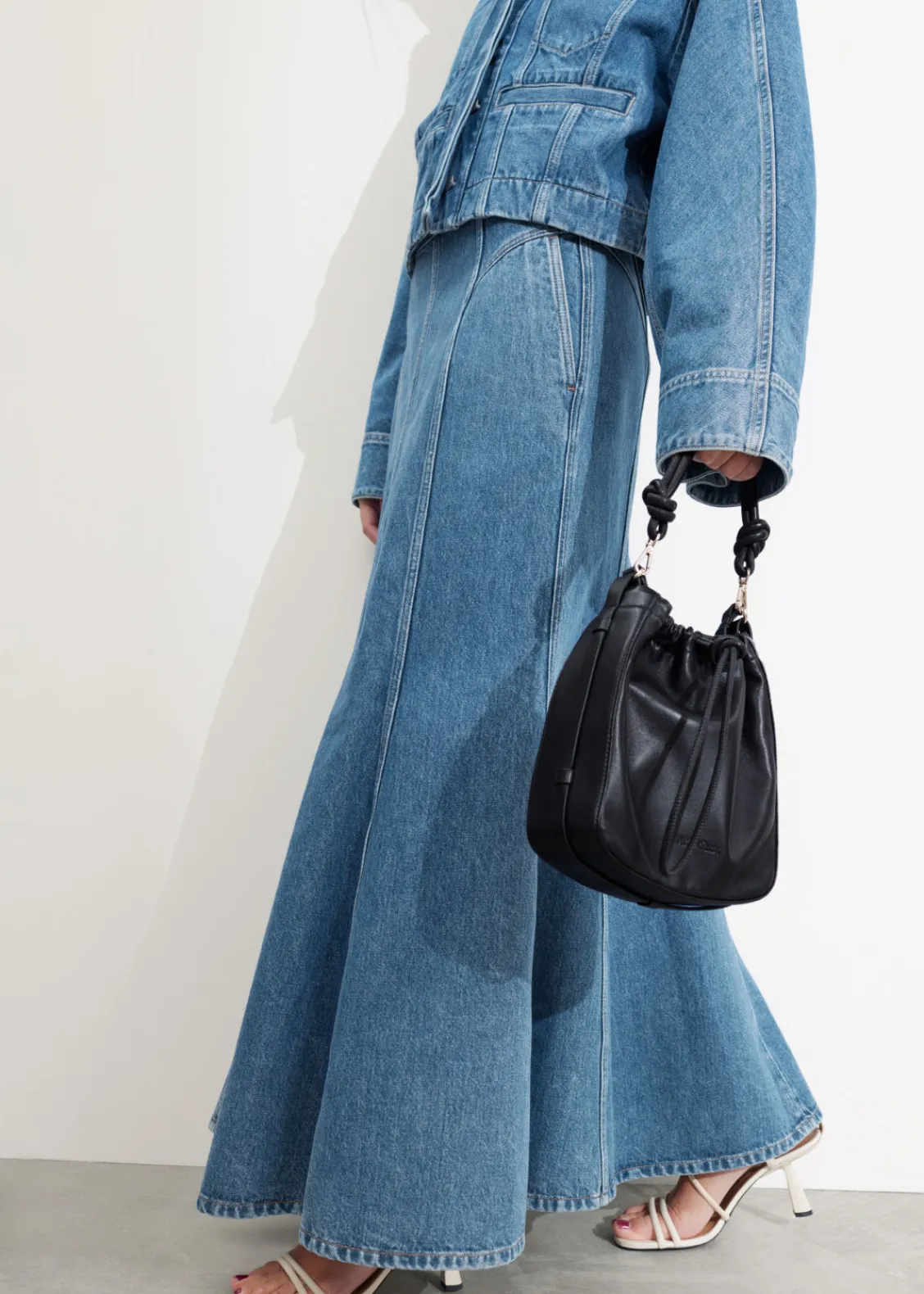 Store & Other Stories Sac Seau En Cuir à Nœuds