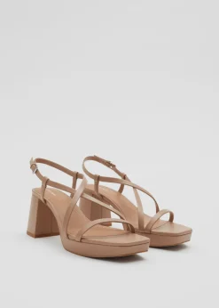 Discount & Other Stories Sandales à Brides En Cuir Beige