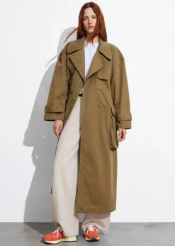 Best Sale & Other Stories Trench-coat à Poches à Rabat Beige foncé