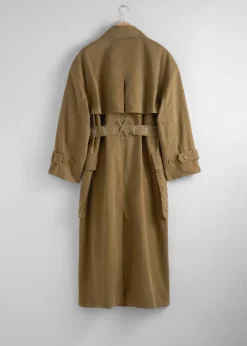 Best Sale & Other Stories Trench-coat à Poches à Rabat Beige foncé
