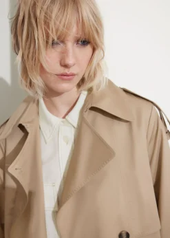 Discount & Other Stories Trench-coat Avec Ceinture à Boucle Beige