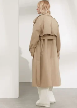 Discount & Other Stories Trench-coat Avec Ceinture à Boucle Beige