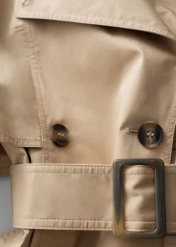 Discount & Other Stories Trench-coat Avec Ceinture à Boucle Beige