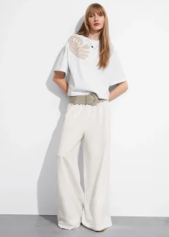 Discount & Other Stories T-shirt Brodé Blanc