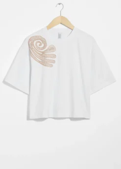 Discount & Other Stories T-shirt Brodé Blanc