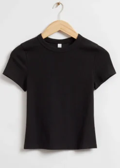Online & Other Stories T-shirt Court Côtelé