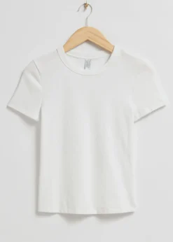 Store & Other Stories T-shirt Court Côtelé