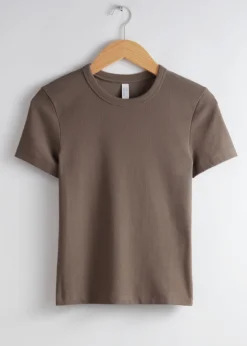 Store & Other Stories T-shirt Court Côtelé