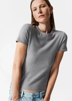 Store & Other Stories T-shirt Court Côtelé