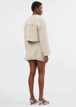 Flash Sale & Other Stories Veste à Franges En Lin Mélangé Beige