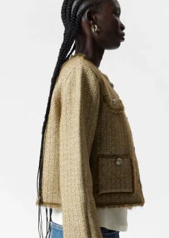 Hot & Other Stories Veste Boutonnée En Tweed Tweed beige
