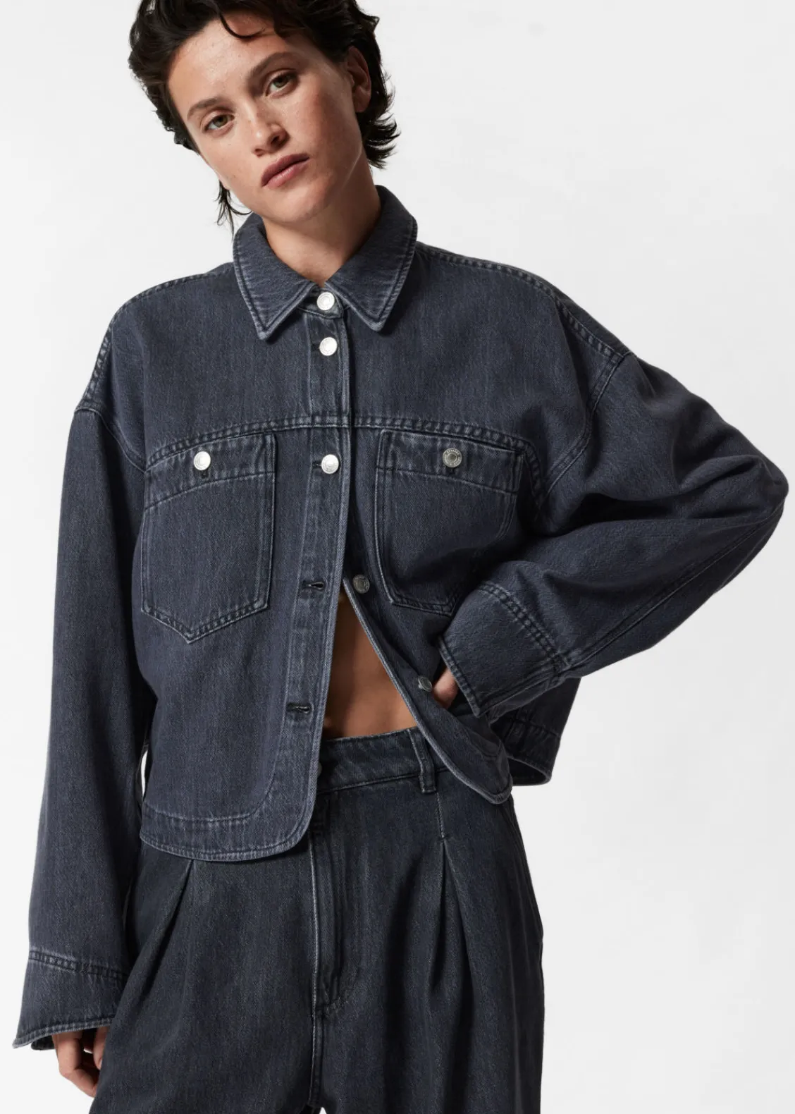 Best Sale & Other Stories Veste Carrée En Jean