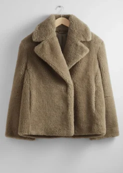 Best Sale & Other Stories Veste En Fourrure Synthétique Taupe