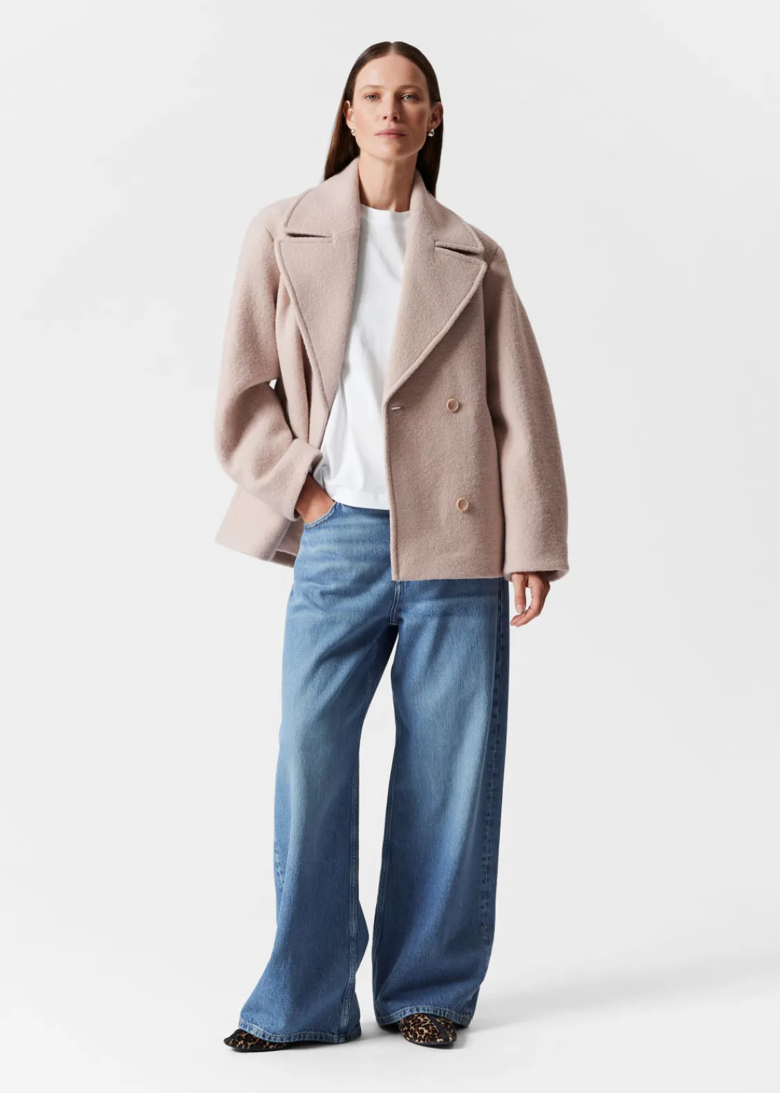 Best Sale & Other Stories Veste En Laine à Double Boutonnage Beige clair