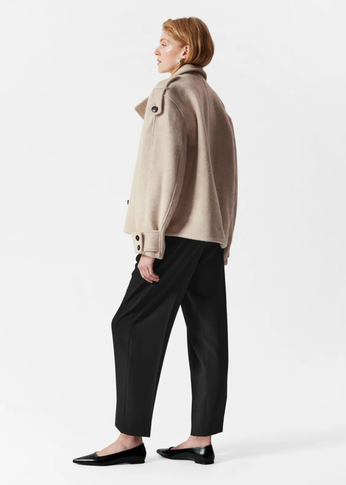 Outlet & Other Stories Veste En Laine à Double Boutonnage Beige clair